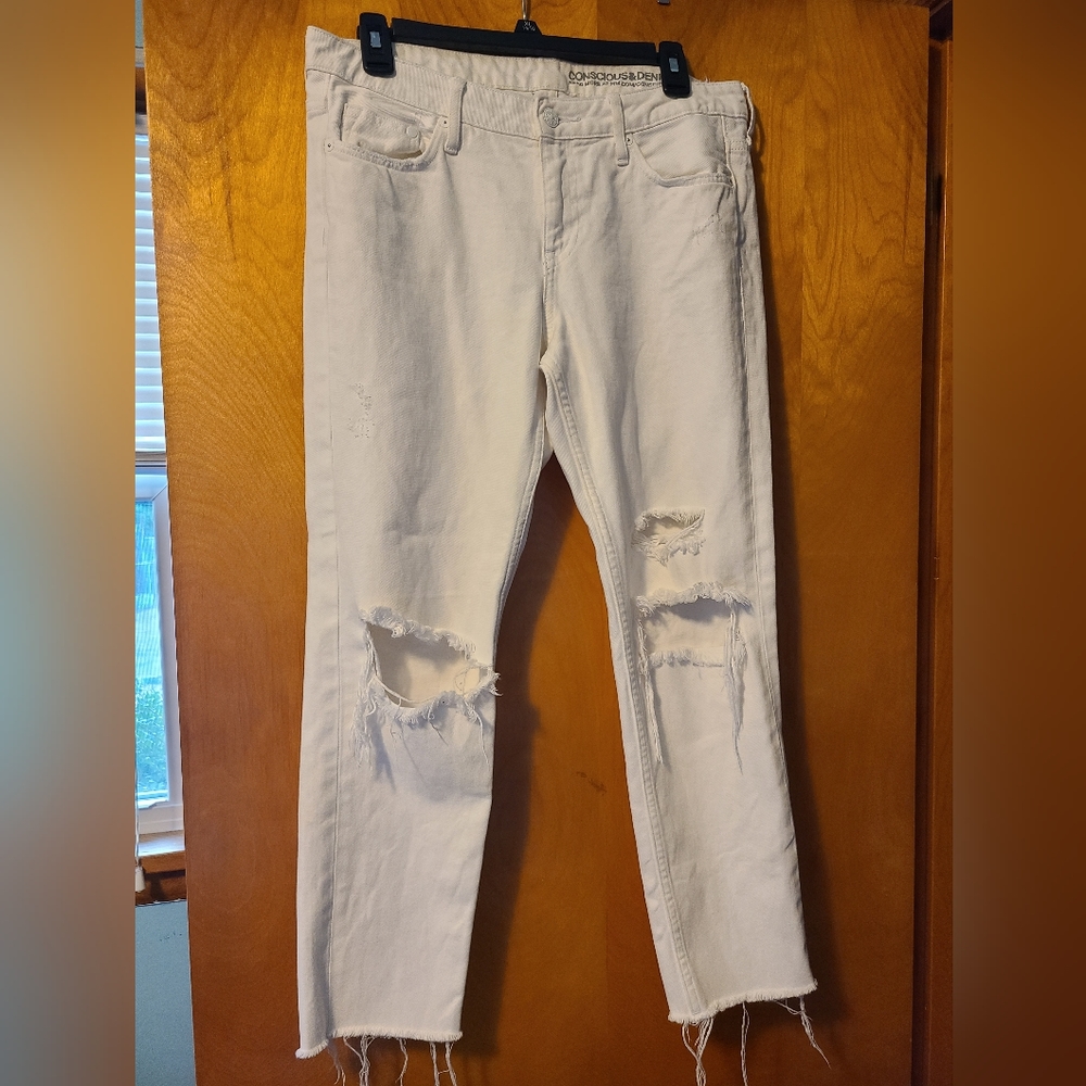 H&M Conscious Girlfriend fit, low waist, ankle, Size 27